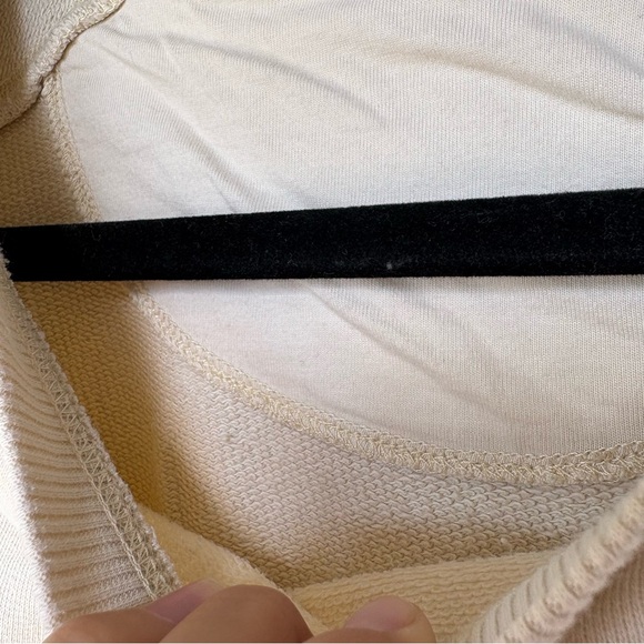 Women's Cream Crew Neck Sweater off white - Picture 7 of 9